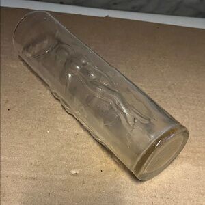 Clear Glass Vase featuring Nude Dancers
